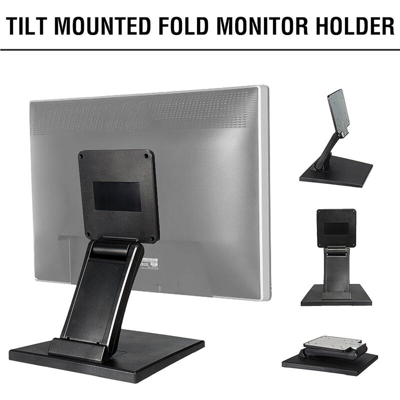 Tilt Montado Dobre Suporte Do Monitor, Display LCD, Press Screen Stand, Vesa 10 "-27"