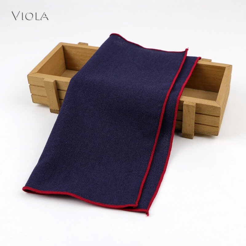Double-Sided Solid Linen Hankie Colorful Soft Fabric Handkerchief Men Pocket Square Wedding Stylish Gift Party Dinner Accessory