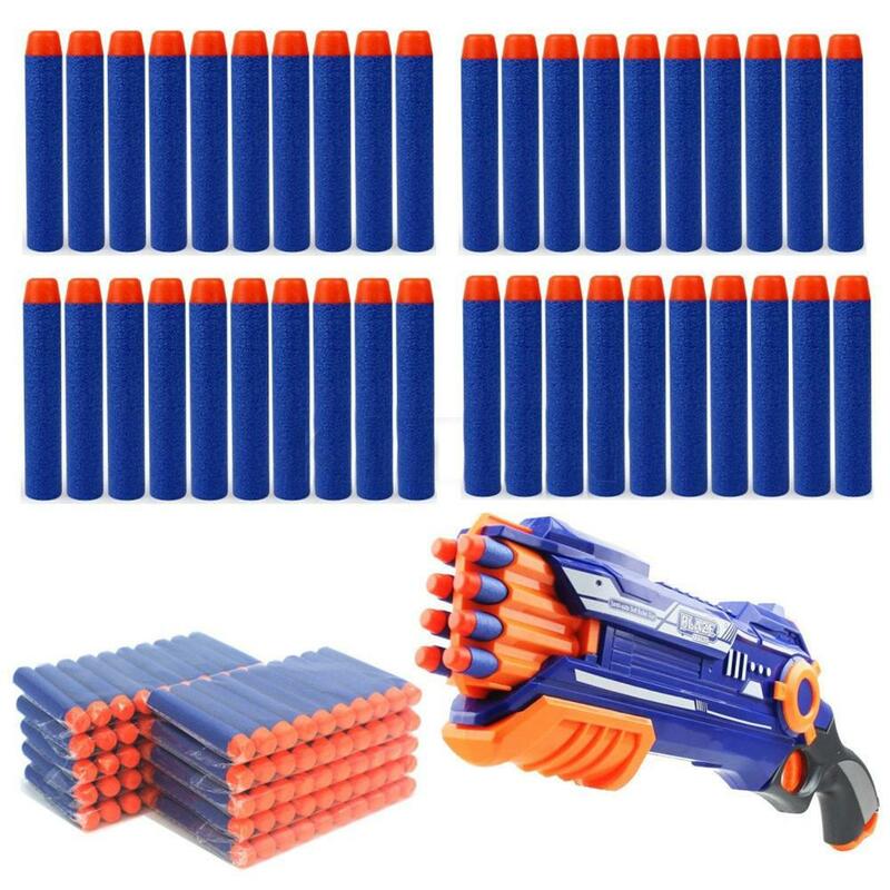 Dardos de repuesto de bala de juguete suave, accesorios de juguete de cabeza redonda para pistola de juguete Nerf, 7,2 CM x 1,3 CM
