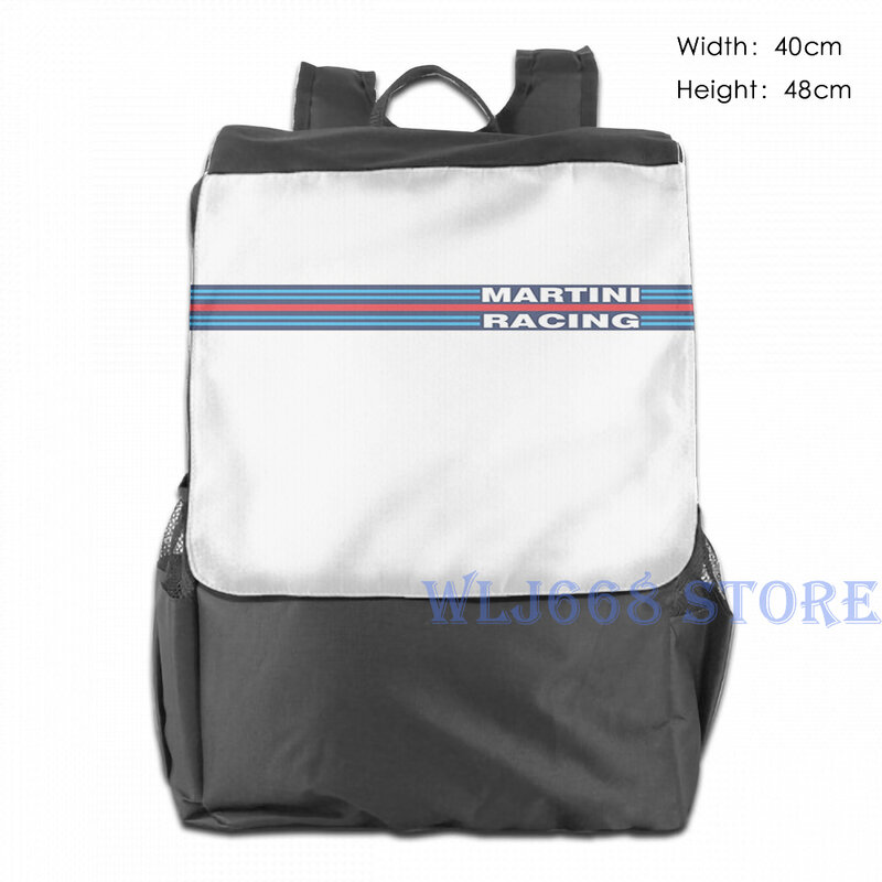 Divertido estampado gráfico bolsos de hombro mujeres Martini Racing mochila de un solo hombro viaje para hombres bolsa de gimnasio