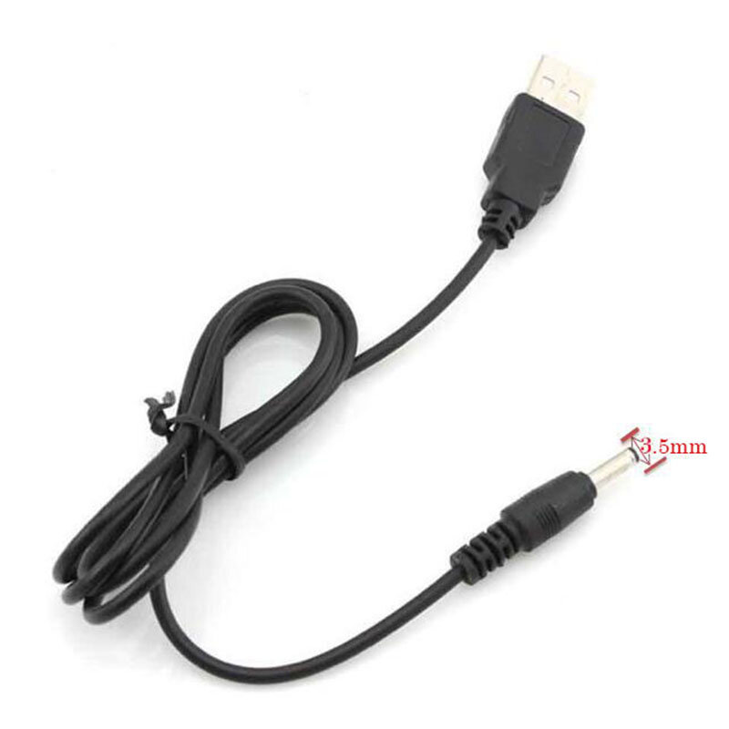Cable de alimentación Universal DC de 3,5mm, Cargador USB, Cable de carga para baterías recargables 18650, para linterna de cabeza