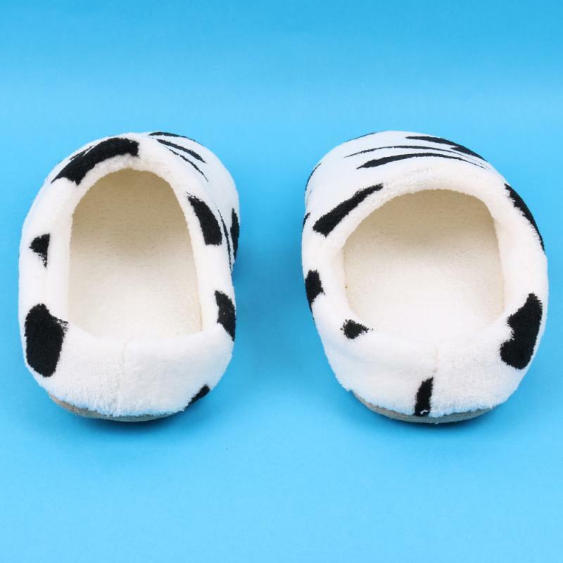 Couple hiver chaud pantoufles pour femmes 2019 doux coton vache maison intérieure chaussures plates