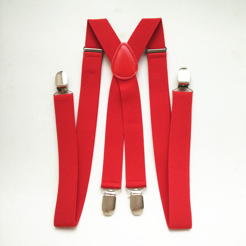 Bretelles en cuir à 4 clips, 2.5CM de largeur, pour hommes et femmes, grande taille X, bretelles à l'arrière, pantalons pour enfants, BD055, nouvelle collection