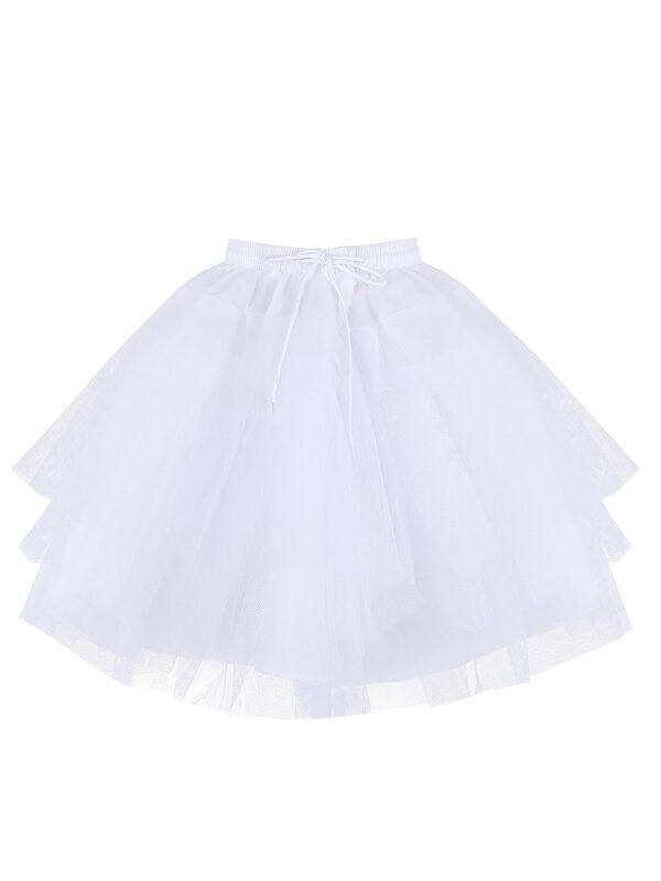 Anak-anak Kecil Anak Perempuan Gaun Anak 3 Lapisan Bersih Petticoat Memetiknya Crinoline Slip Untuk Bunga Gadis Bunga Gaun Pernikahan