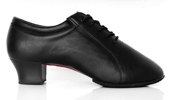 Zapatos de baile latino para hombre, calzado con suelas de dos puntos, suave, tela Oxford, tacón de 4,5 cm