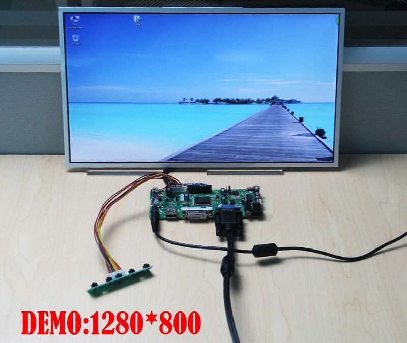Papan pengontrol VGA layar 13.3 "untuk N133BGE M.NT68676 Kit Panel DVI 40pin LVDS 1366 × 768