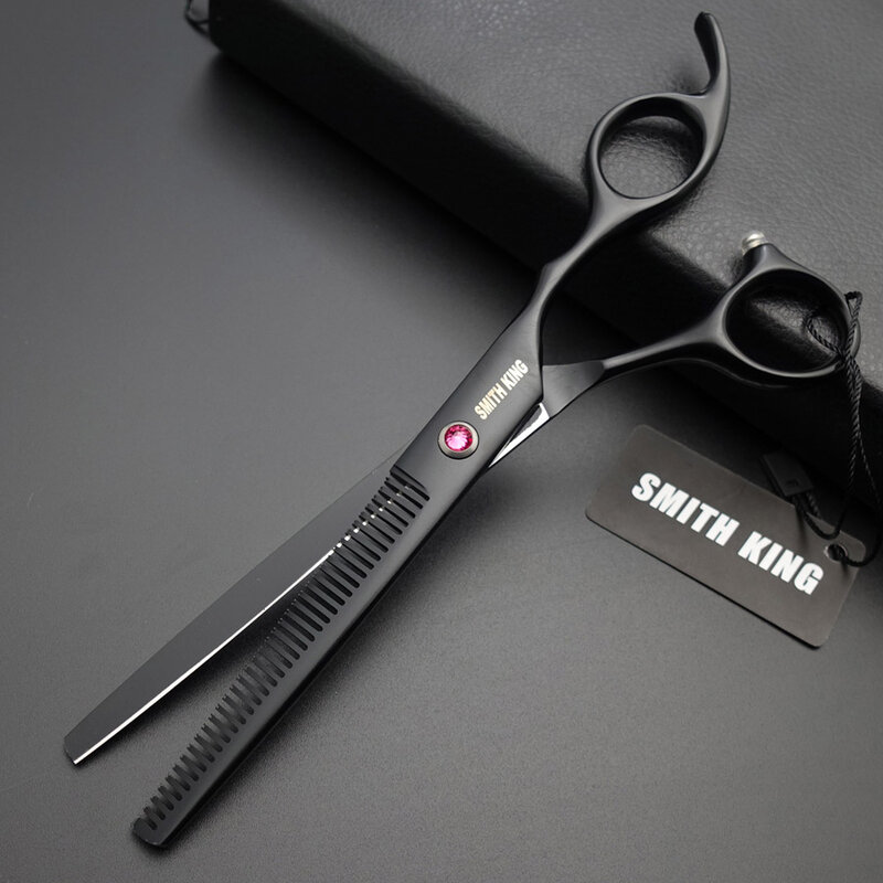 Smith rei conjunto de tesouras de cabeleireiro profissional, 6 "/7" tesoura de corte + tesoura de desbaste tesouras do barbeiro + kits pente + thinningcomb