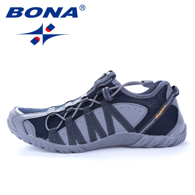 BONA-새로운 인기 스타일 남성 러닝 신발, 레이스 업 운동화, 야외 워킹 조깅 스니커즈, 편안한 빠른 무료 배송