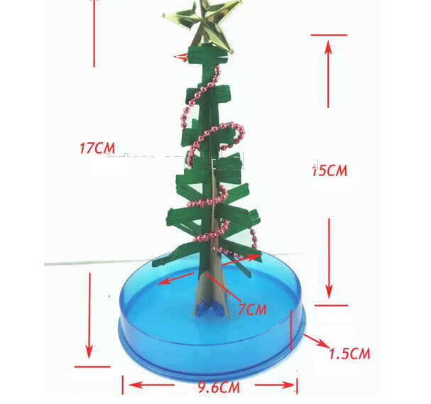 2019 170 مللي متر DIY اللون السحر البصري الكريستال تزايد ورقة شجرة السحرية عيد الميلاد الأشجار التعليمية مضحك العلوم لعب للأطفال