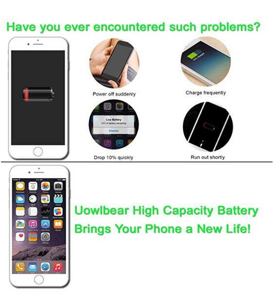 Batería iphon6G para iPhone 6G, batería de polímero de litio de gran capacidad de 1900mAh