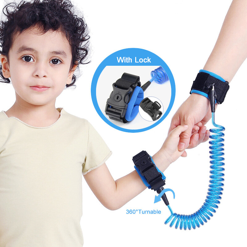Aggiorna il collegamento del polso Anti-perso per bambini con serratura cinturino per girello per bambini guinzaglio per bambini imbracatura di sicurezza corda per cinturino da passeggio all'aperto