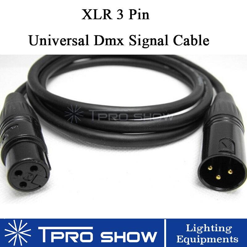 DMX Cable Xlr 3pin Connector Dmx512 Signal For Wireless Controller Dj Light LED Laser Moving Head Smoke Machine Safey Steel Wire