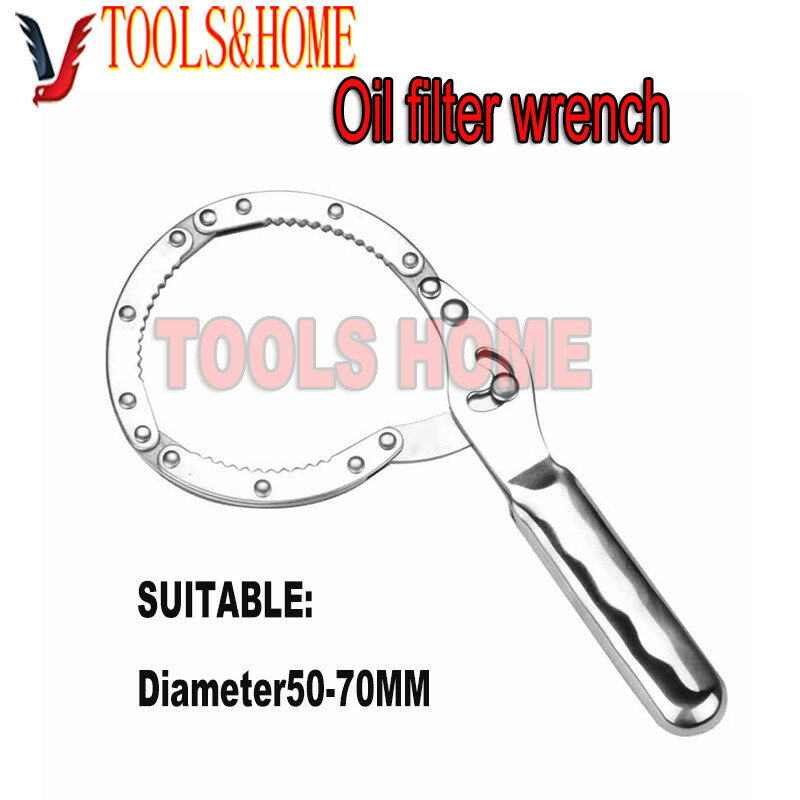 Promotion Limited Ferramentas 55-75/75-95/95-115mm Stainless Steel Oil Filter Wrench Removel Tools Strap Spanner Hand Tool