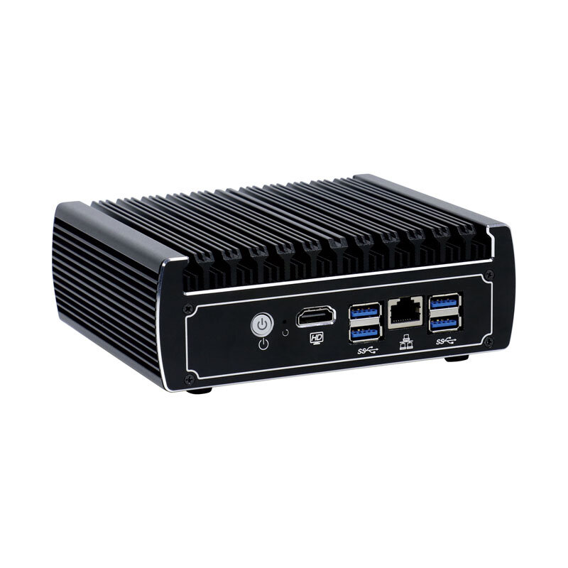 Pfsense máy tính intel kaby hồ celeron 3865u dual core không quạt mini pc 6 gigabit mạng lan tường lửa router hỗ trợ AES-NI 4 * USB3.0