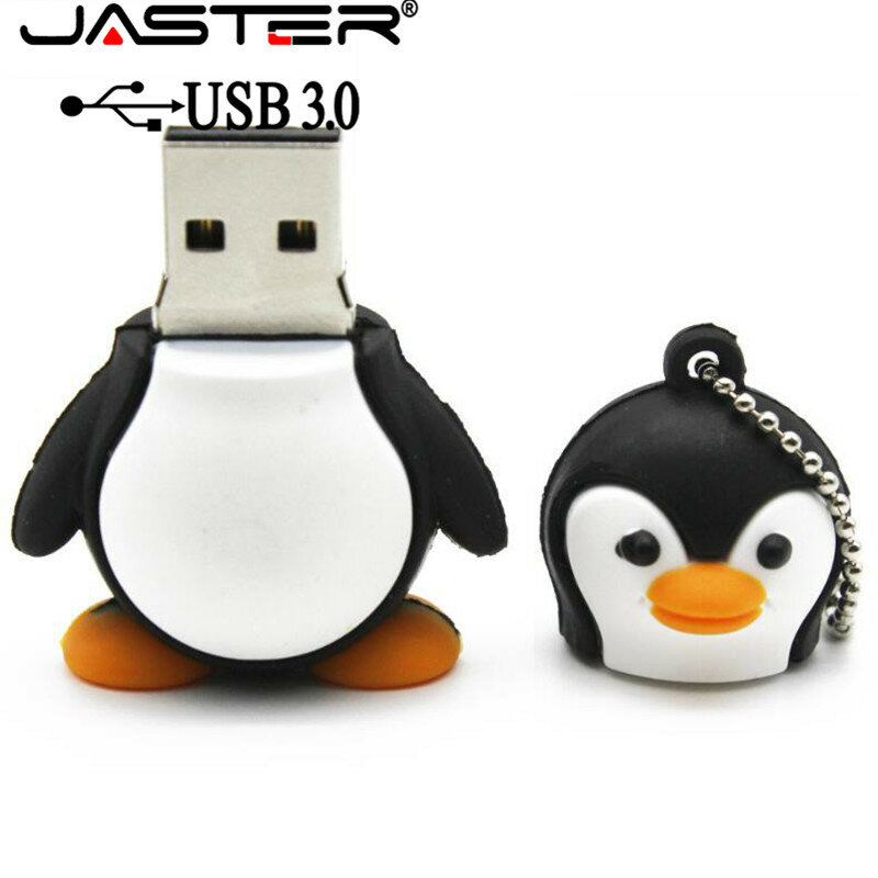 JASTER 3.0 جميل البطريق محرك فلاش USB الكرتون بندريف 4gb 8gb 16gb 32gb ذاكرة عصا USB 3.0 هدية الجمال قلادة