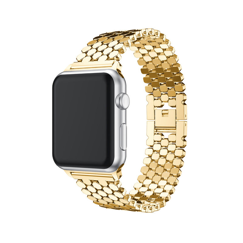 Хохлатая спортивные часы из нержавеющей стали ремешок для Apple Watch 3 42 мм 38 мм запястье черный металлический браслет ссылку ремешок для iwatch 3/2/1
