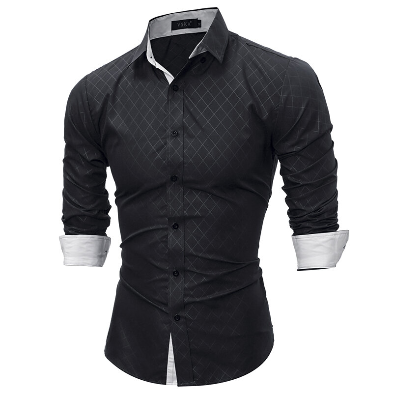 2018 Модная брендовая рубашка autusmn плед Для мужчин рубашка Slim Fit с длинным рукавом Повседневное scial mlale рубашка высокого качества Camisa masuina yujlu