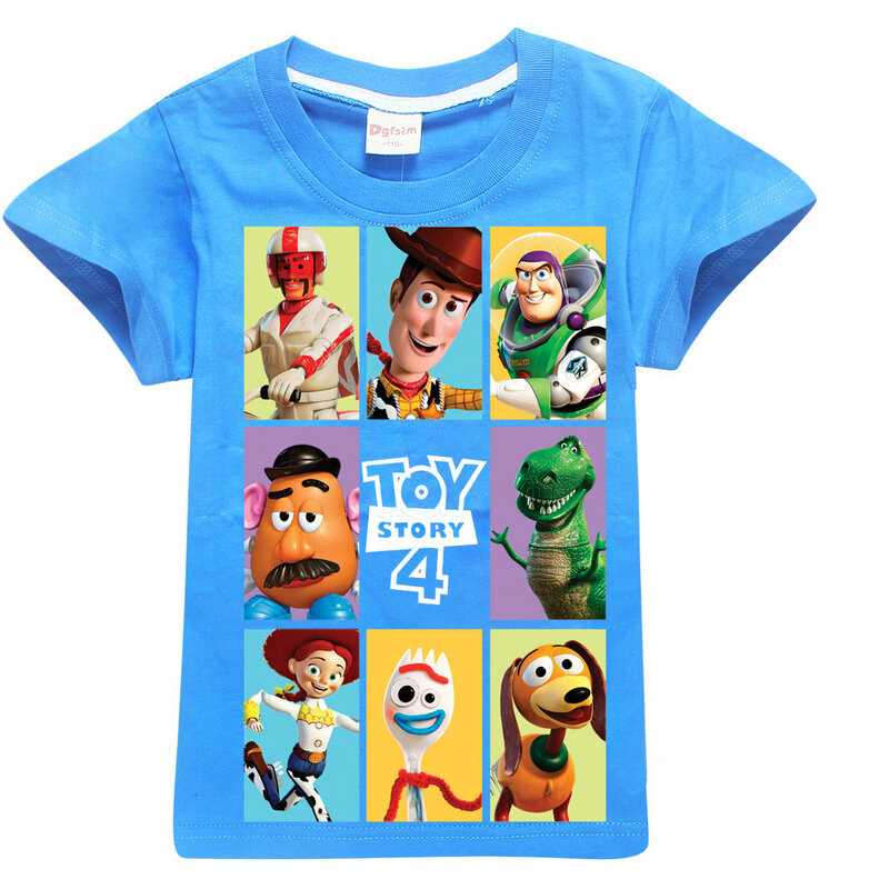 Summer Children's Cartoon Toy Story Mania JOJO siwa Deadpool boys and girls Cotton Children's Short Sleeve T-Shirt clothing