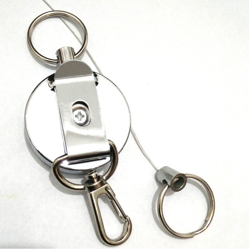 Выдвижной брелок для ключей, металлический корпус, держатель для карт дюйма