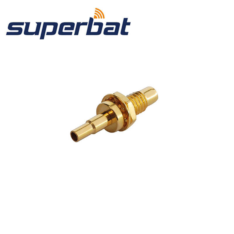 Accesorio de conector de crimpado recto hembra Superbat 50 Ohm SMC para montaje de Cable de 1,13mm 1,37mm
