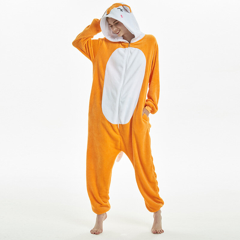Kigurumi-Pijama de una pieza con cremallera trasera para adultos, traje de baño, ropa de dormir para el hogar