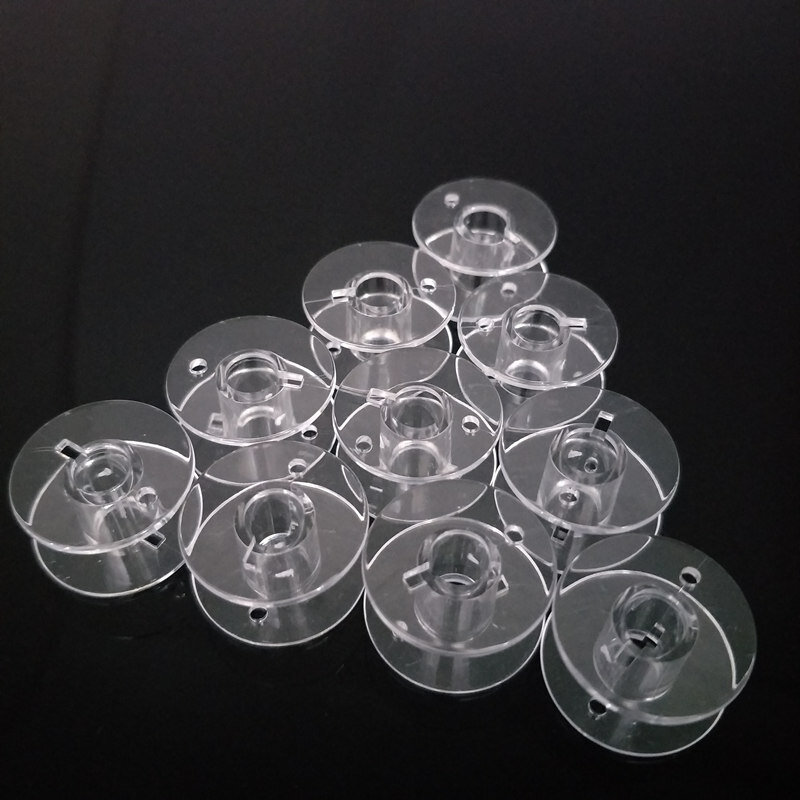 10Pc Transparent Spulen Spool Nähen Spulen Spool Kunststoff Leere Spulen Für Home Nähen Zubehör AA7247-2