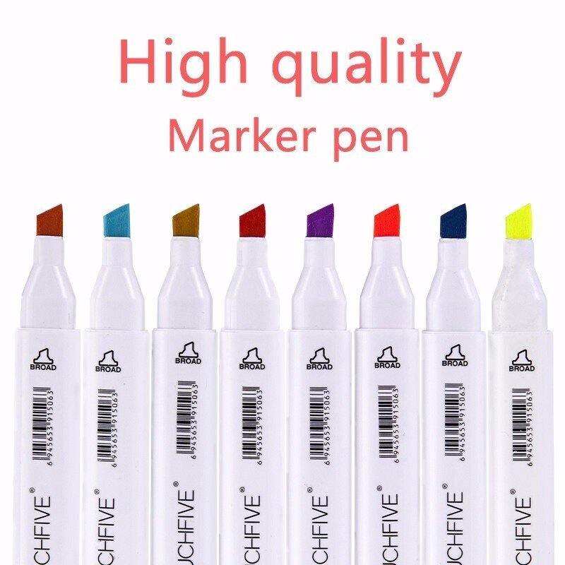 Touchfive 12/24 Colors Skin Tones Set Alcohol-based ink Sketch Marker Pens For Artist Portrait Illustration Drawing Art Supplies