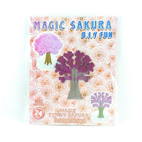 2019 10x8cm artificial mágico sakura árvores de papel árvore de natal crescente desktop cerejeira flor mágica crianças ciência brinquedos 10 pçs