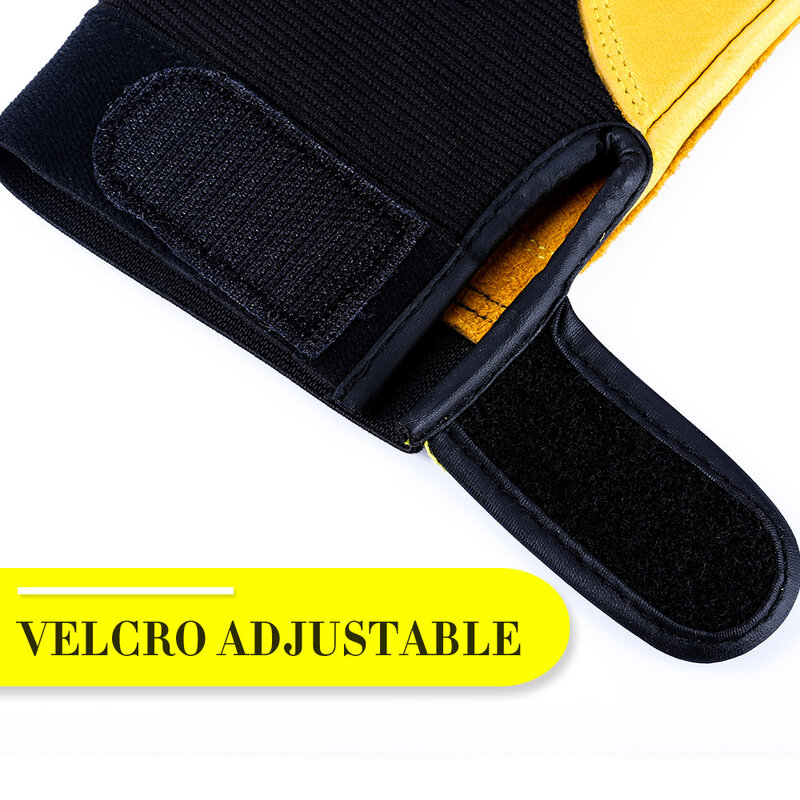 新しい鹿メンズ作業ドライバー手袋革セキュリティ保護摩耗安全労働者手袋男性のための8001