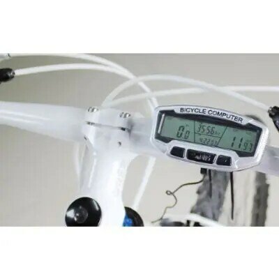 SunDing 558A nuovo LCD bicicletta bici Computer contachilometri funzioni tachimetro luce