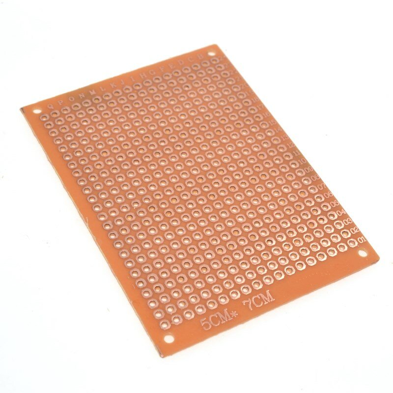 WAVGAT-Carte universelle PCB, papier prototype bricolage, jaune, 5x7, 5cm, 7cm, 10 pièces