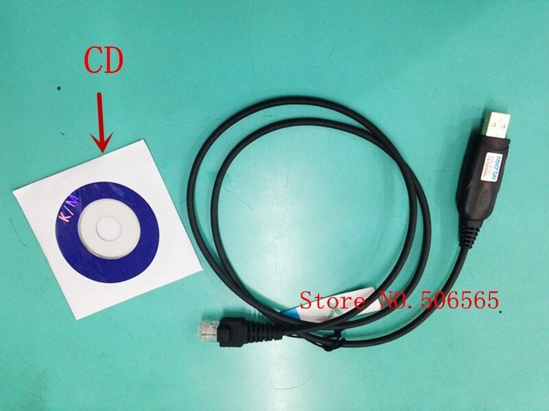 สายเคเบิลการเขียนโปรแกรม USB 8 Pins สำหรับ Kenwood TM471,TM271,TM481,TM281,TK-868G,TK-768G ฯลฯรถพื้นฐานมือถือวิทยุ CD Driver