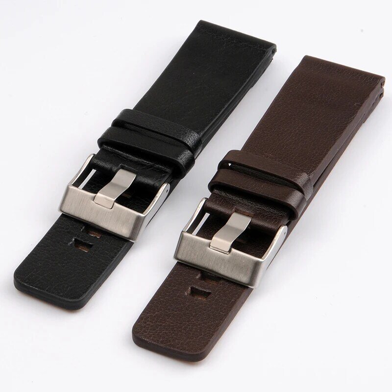 Bracelets de montre en cuir de veau véritable pour hommes, bracelets de montre diesel, haute qualité, 26mm, 27mm, 28mm, 30mm, 32mm, 34mm