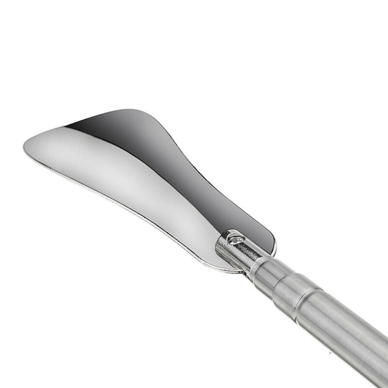 Long Handle Shoe Horn Flexible Silver Stainless Steel Shoe Horn Stick Shoe Lifter Tool Professional Shoe Spoon Tool 30.5-64cm