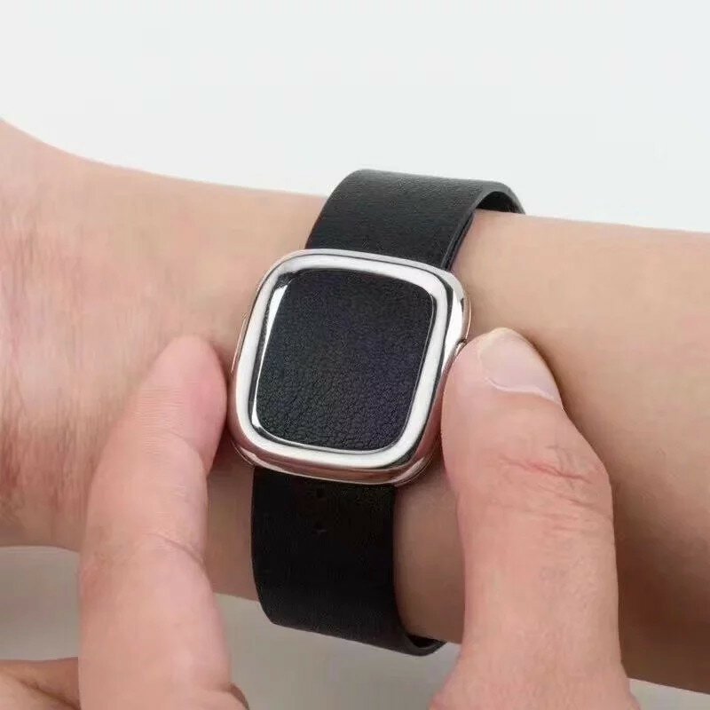 Кожаная Петля ремешок для наручных часов apple watch, версии 5 4 44/40 мм современный стиль браслет на запястье, аксессуары для наручных часов iWatch се...