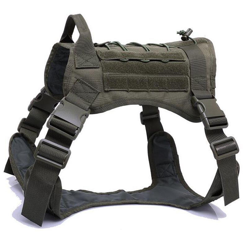 Tactical Dog Harness Vest for Walking Hiking Hunting Military Waterproof Molle Training Harness for Service Dog with Handle