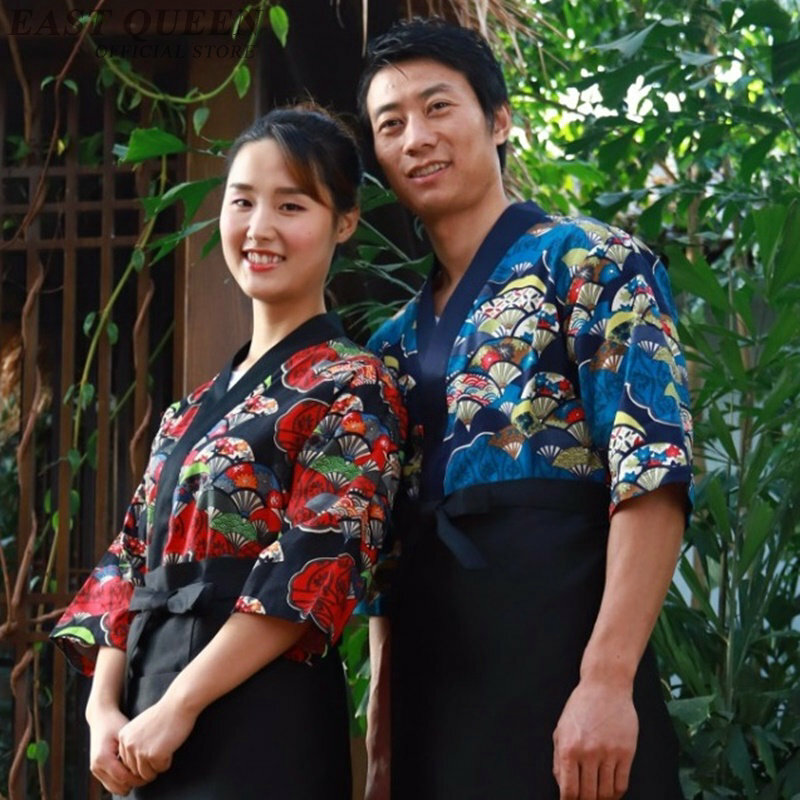 Nhật bản đồng phục nhà hàng Sushi trang phục sushi đồng phục đầu bếp phụ kiện đầu bếp jackt waiter waitress phục vụ quần áo DD1026