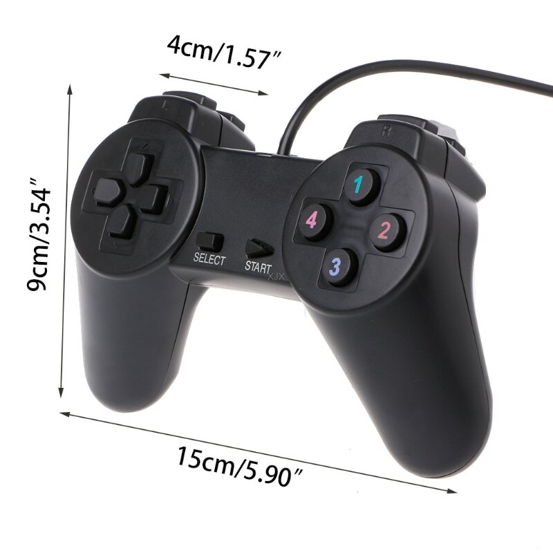 Controle multimídia usb 2.0 com fio, joystick para jogos e computador, com fio