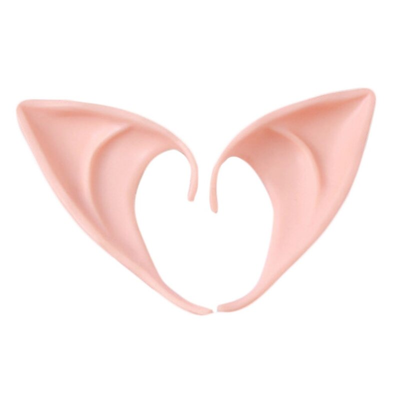 1 Pair Halloween Party Elven Elf Ears Pointed Anime Fairy Cospaly Costumes Vampire Soft Christmas Party Mask