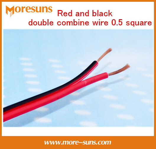 Free Ship 20M/lot Red and black double combine wire 0.5 square Pure copper alligator clip banana head lines and holding wire