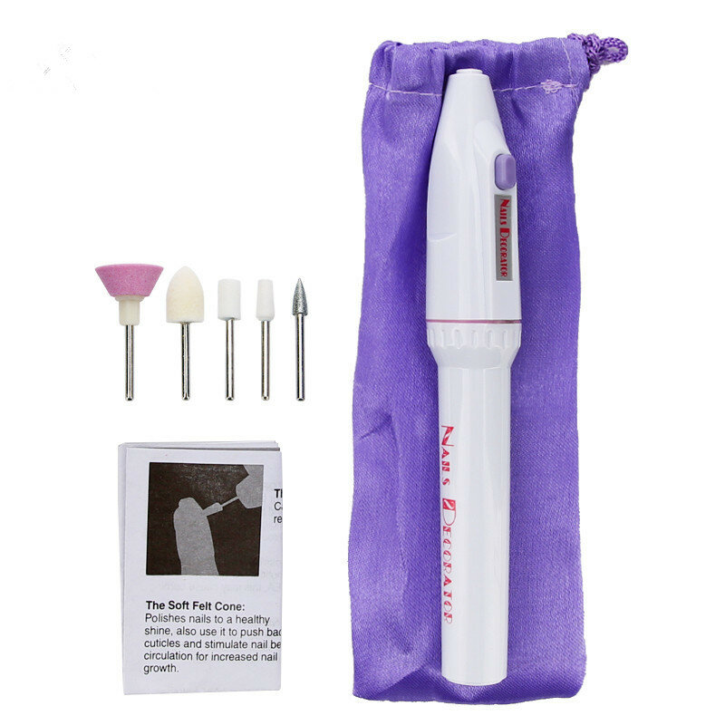 Новый брендовый портативный мини 5 в 1 Электрический набор для полировки ногтей инструменты для ухода инструменты для полировки ногтей инст...