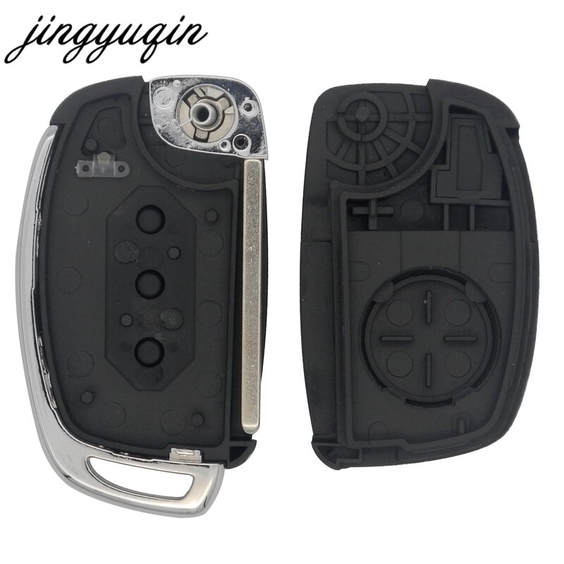 Jingyuqin-carcasa para mando a distancia HY15/HY20/TOY40, para Hyundai Solaris ix35 ix45 ELANTRA Santa Fe HB20 Verna Solaris, 3 botones
