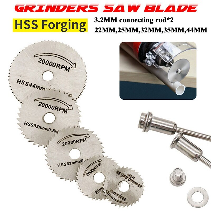 Home & Garden Power Tool High-Speed Steel Electric Saw 2 PCS 3.2 mm/ 0.13 in Rods 5PCS Saw Blades