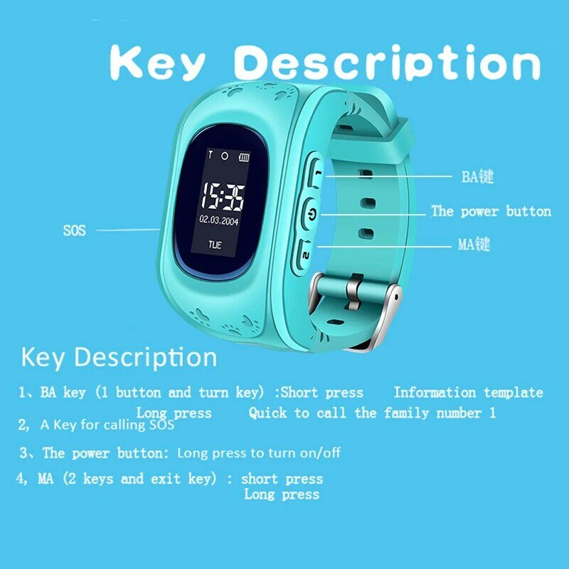 2020 BANGWEI GPS Tracker Kids Smart Watch for Children Safety SOS Call Location Finder with SIM card Slot for iOS and Android