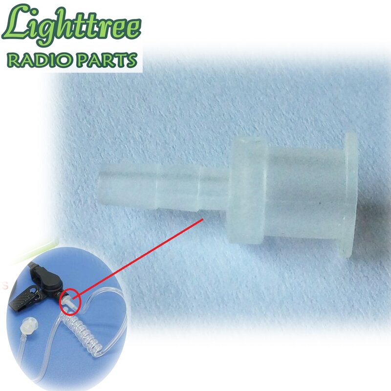 Conector de tubo transparente para auriculares de tubo acústico de Walkie Talkie, 50 unidades