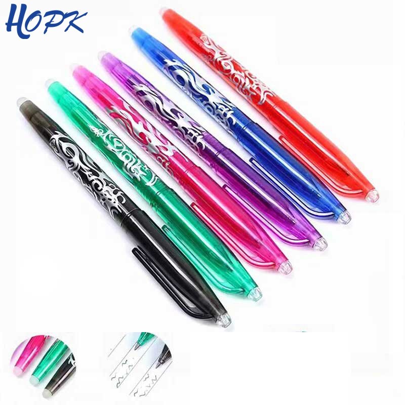 Colorful Erasable Gel Pen 0.5mm Washable Handle Refills Rod for Student Child Gift Cute pens Kawaii School Supplies Stationery