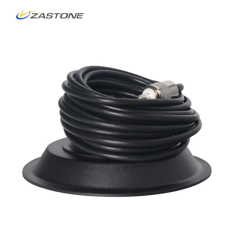 Zastone-Câble d'alimentation magnétique pour talkie-walperforé, base d'antenne magnétique, accessoires pour voiture, radio mobile, aimant 13cm, 5m, PL259