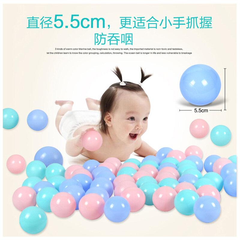 50 Buah 5.5Cm Bola Warna-warni Plastik Lembut Air Kolam Renang Bola untuk Lucu Anak Bayi Berenang Pit Mainan Luar Ruangan olahraga Bola Permainan Bermain