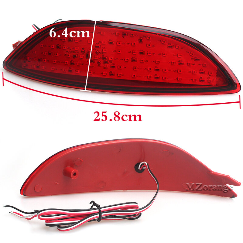 2pcs LED Rear Bumper Light For Hyundai Accent/Verna/Solaris 2008-2015 For Brio Tail Reflector Brake Stop Fog Lamp Car Parts