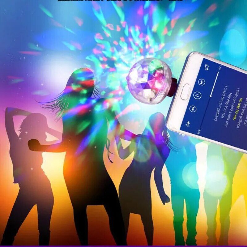 Mini USB Luz de Discoteca Luzes Do Partido LEVOU Bola De Cristal Mágica Colorida Portátil Efeito Stage Lâmpada Para O Partido Home Decoração Karaoke